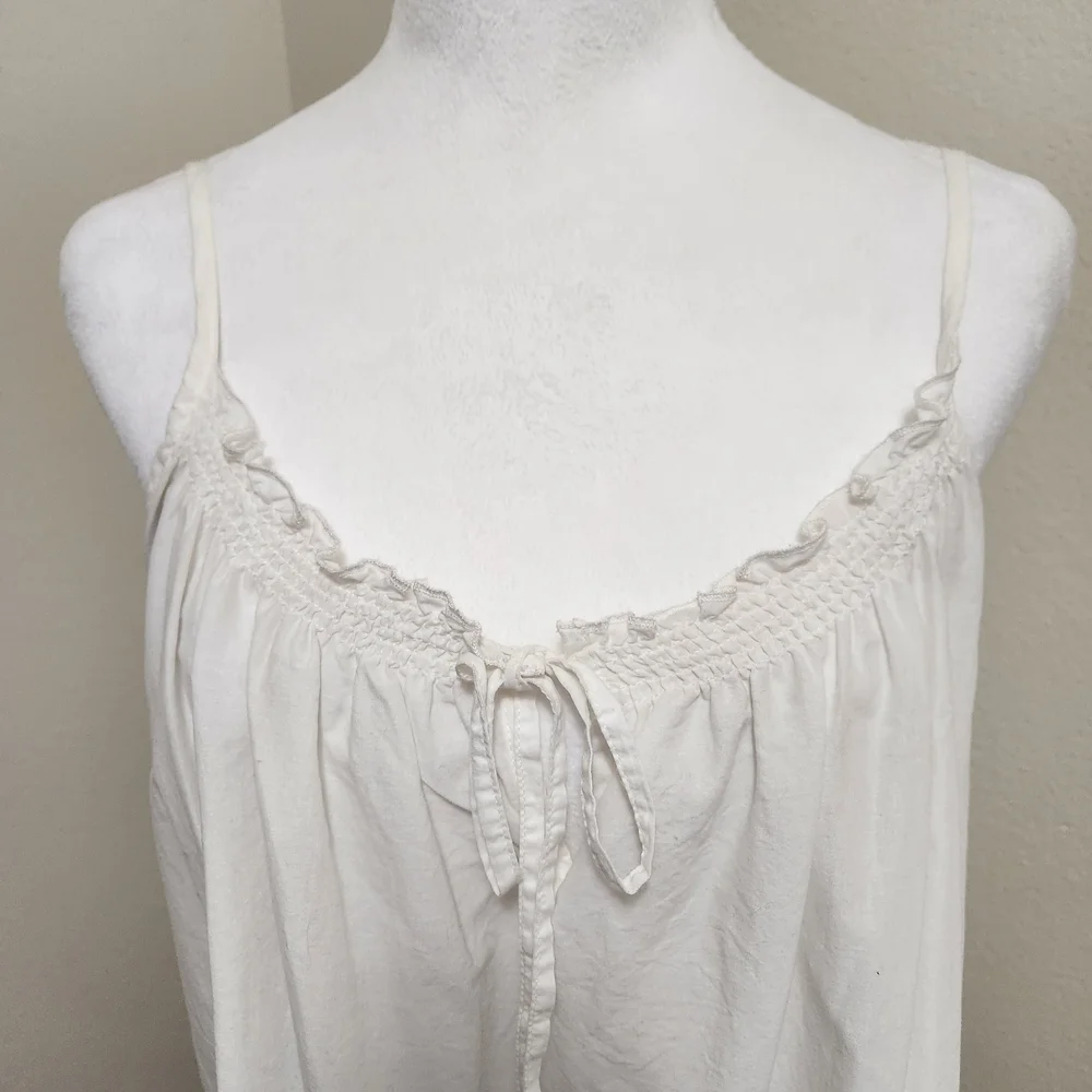 Old Navy Babydoll Tunic Tank/Dress Top Lg Fairy Angelcore Cottagecore Lace Trim - Picture 2 of 14